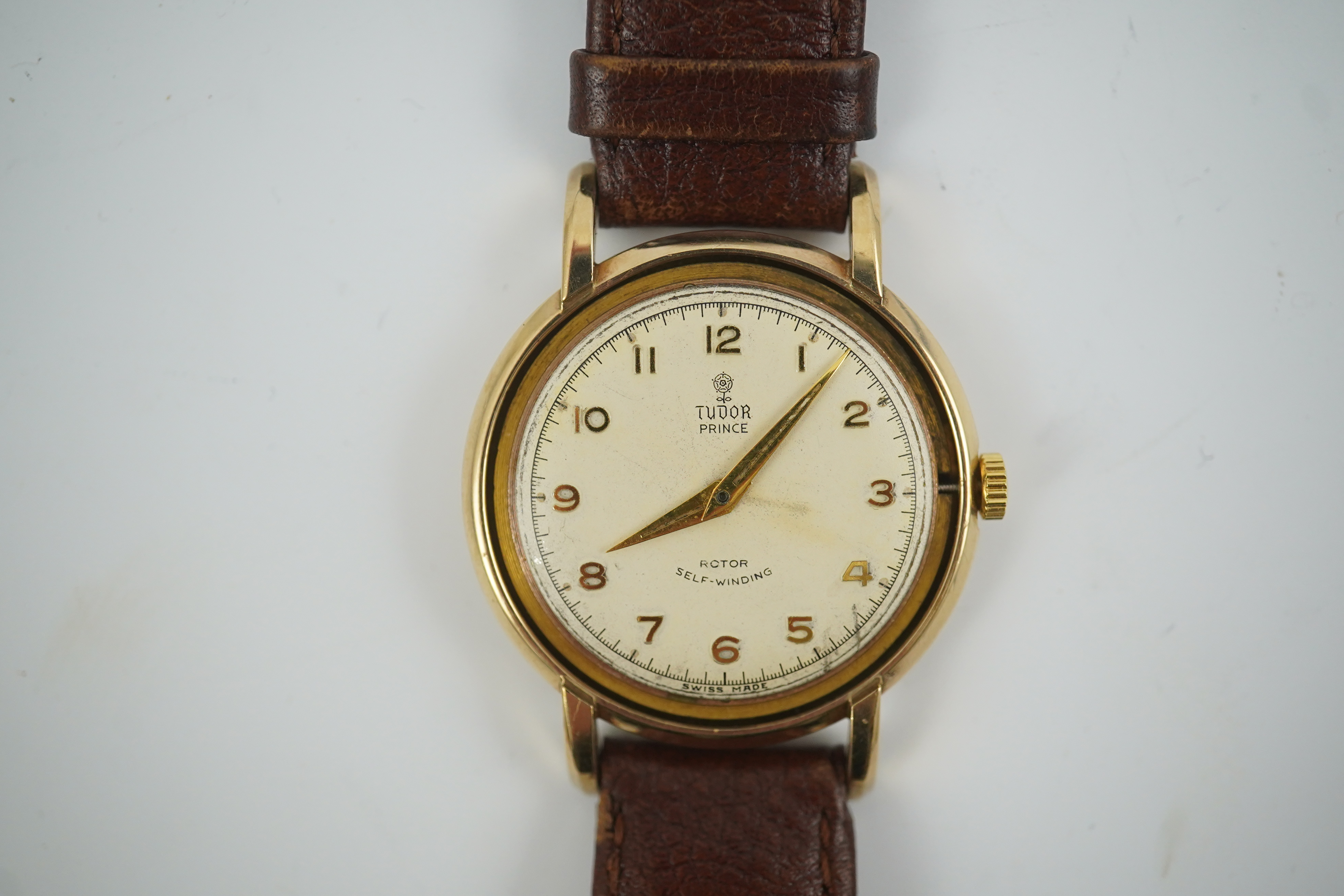 A gentleman's early 1950's 9ct gold Tudor Prince Self-Winding Rotor wrist watch